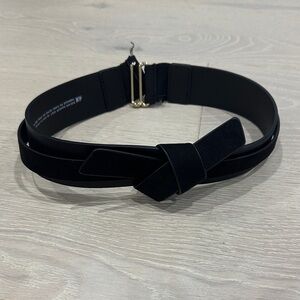 H&M Black Belt with Gold Buckle